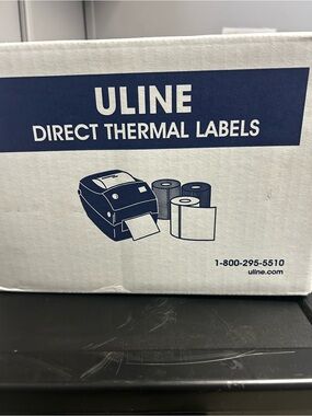 ULINE Direct Thermal Labels - White - 4 in x 6 in (Example)